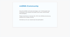 Desktop Screenshot of mtdnacommunity.org